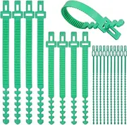 SUPVOX 18pcs Tree Tie Straps Plant Support Tie Bands Green Staking Straps for Trees Stakes Supports