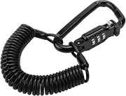 Mifrsnu Helmet Locking Carabiner Anti-Theft Bike Motorcycle Helmet Lock with Resettable Code PIN Spring Combination Lock