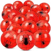 Vertintong 18 Pack Spider Web Beach Balls for Kids Bulk 12Inch Red Spider Themed Party Favors for Swimming Pool Beach Game Birthday Gifts for Men Summer Party Supplies Decorations