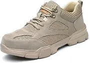 [SDEQA] Steel Toe Cap Trainers for Mens Womens Safety Trainers Lightweight Breathable Protective Work Construction Industrial Sneakers