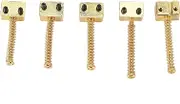 Bridge String Saddles, Guitar Saddles DIY Replacement 5pcs for Bass for Electric Guitar(Golden)