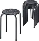 Metal Barstool Stackable Round Dining Stools Office Conference Seats Kitchen-6x