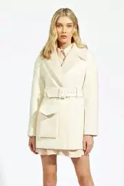 NEW ALICE MCCALL ALICE McCALL Womens Girls On Film Coat Cream