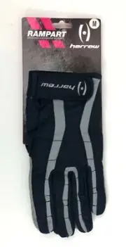 Harrow Lacrosse Gloves Rampart LAX Women's Navy/ Steel Size Medium Pair