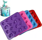 Seashell Mold - 16 Cavity Marine Theme Cake Fondant Seashell Candy Molds | Sea Baking Mold for Cake Decoration Cookies Chocolate Soap