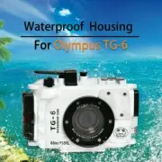 60M/195ft TG-6 Underwater Waterproof Diving Case Protect For Olympus TG-6 Camera