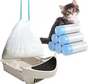xuepett 120 Pack Cat Litter Box Liners with Drawstring, Heavy Duty Waste Drawer Liners Bags Replacement Compatible with Litter Robot 4 and 3, 10-12 Gallons of Capacity, LB-120