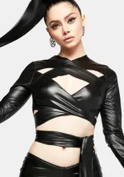 Go Outside Vegan Leather Pants Set