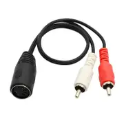 Din 5 Pin To Rca Cable,1ft 5 Pin Din Female To 2 Rca Male Audio Cable Safe and Top Quality