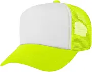 [TOPTIE] Kids 5 Panel Mesh Trucker Cap Adjustable Snapback Hat Blank Foam Trucker Hat