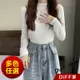 【DIFF】韓版半高領親膚彈性顯瘦修身長袖上衣 女裝 衣服 寬鬆上衣 顯瘦上衣 長袖t恤 冬裝【W426】