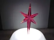 Large Pink Pentagram Star for Ceramic Christmas Trees.