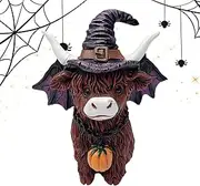 Highland Cow Decor,Highland Cattle Farmhouse Table Home Decor - Collectible Festive Figurines for Desktop Tiered Tray Family Parties Farmhouse Hall Outdoor Indoor