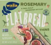 Wasa Flatbread Thins Crackers, Rosemary and Sea Salt, 6.7 Ounce