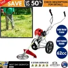 62cc Petrol Brush Cutter Whipper Snipper Trimmer 2 Stroke 3-in-1 Tool w/ Wheels
