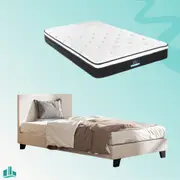 King Single Package | Coogee King Single Bed Frame & Bonita Euro Top Mattress (Medium Firm)