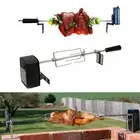 Electric BBQ Grill Rotisserie Parts BBQ Motor Spit Roaster Rod Meat Fork Kit Set