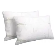 Set of 2 Bamboo Pillows with Memory Foam