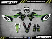 KAWASAKI KXF 250 2004 2005 decals Full Custom Graphic Kit SURGE STYLE