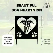 Whippet Name Sign or Heart Memorial Wall or Yard Plaque
