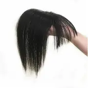 8X11cm Swiss Lace Human Hair Women Topper Hairpieces Clips with Bangs for Women Mild Hair Loss Volume