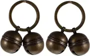 HANABASS 2Sets Copper Pet Training Bells Loud Key Chain Accessories for Dogs Cats Durable Pendant Charms for Pet Collars Sweet Sound for Easy Tracking and Decoration