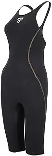 [Michael Phelps] Phelps Girl's MPULSE Kneeskin - Black/Gold (38)