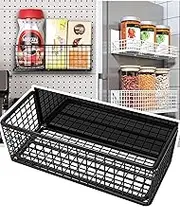 LIFEFAN Magnetic Basket Fridge Large Magnetic Pen Holder Whiteboard Metal Wire Basket Storage Item Organizer