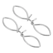 50pcs Fishing Snaps 114lbs Stainless Power Clip Quick Fast Link Connector Silver