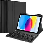For iPad 11th 10th 9th 7th 6th 5th Gen Air 11 With Bluetooth Keyboard Case Cover