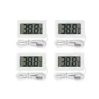 Temperature Measurement Tools Pack of 4 Digital LCD Thermometers with Probes