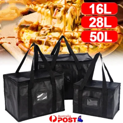 50L Large Food Delivery Insulated Bags Pizza Takeaway Thermal Warm Cold Bag Ruck
