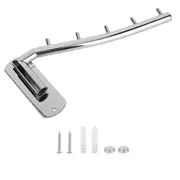 Stainless Steel Wall Mount Clothes Hanger Rack Hook Bathroom Towel Bar Drying Rack