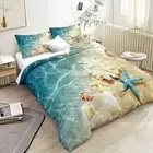 Seaside Starfish Beach Shell Duvet Doona Cover Double Queen Bedding Quilt Cover
