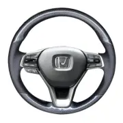 Carbon Fiber&Hole Leather Steering Wheel Hand Sewing Wrap Cover For Honda Accord