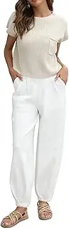 [Ugerlov] Women's Two Piece Outfits Sweater Sets Oversized Knit Cardigan and High Waisted Baggy Pants Matching Set Lounge Sets