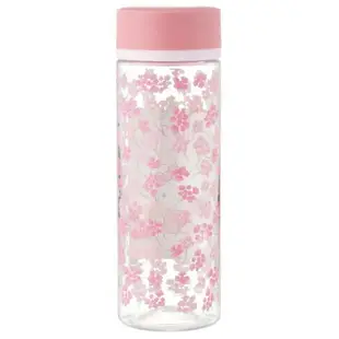 小禮堂 Sanrio 三麗鷗 Hello Kitty 透明隨身冷水瓶 400ml (花朵款)