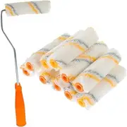 WOONEKY Mini Paint Set 20pcs Little Finger Rollers 1pc 32cm Handle Wall Paint Roller for Home Store Use Random Color