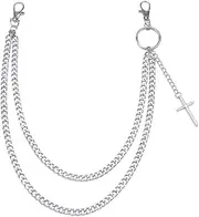 [Generic] Pants Chain for Men Women Cross Jeans Chains Shorts Chains Goth Accessories Punk Hip Hop Wallet Chain