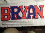 Extra Large Stout Needlepoint Letters Bryan B R Y A N Never used
