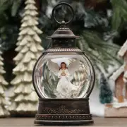 Christmas Lantern, Angels Snow Globe with 6H Timer, Lighted Battery & USB Ope...