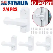 2/4Pcs Sash Jammer Blocker Door & Window Lock Anti Theft Home Security Latch AU