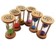 Wooden Hourglass 30 Seconds+1 + 2 + 3 + 5 +10 Minute Timer Creative Gift Study Decoration