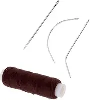 FITYLE Hair Track Weft Weave Sewing Extension Thread & Needle J+I+C 6 Color For Choose - Brown