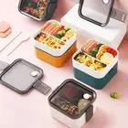 Lunch Box Lightweight Large Capacity Microwave Heating Lunch Container Portable