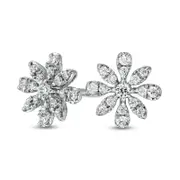 0.25 CT. T.W. Diamond Flower Stud Earrings in Sterling Silver