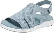 [Gikleihwy] Women's Fish Mouth Mesh Sandals Bohemian Platform Slip on Cushion Slippers Shoes Arch Support Flat Sandals Summer Dressy Outdoor Beach Driving Shoes