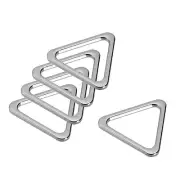 Metal Triangle Ring Buckle 25mm(0.98") Inner Width for DIY Silver Tone 20pcs