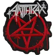 Anthrax Pentagram Logo Patch Iron Sew On Official Thrash Metal Band Merch