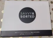 SAVVY & SORTED 146 WHITE PREPRINTED MINIMALIST SPICE JAR LABELS NIB